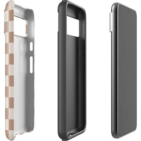 Neutral Checkered Google Pixel 8 Pro Impact Case